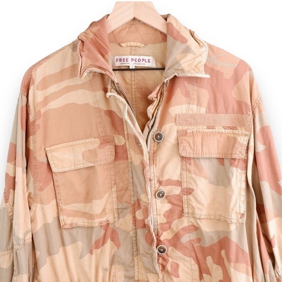 FREE PEOPLE Lead The Way Camo Jacket 🧥 | Longline Utility Grunge - Picture 13 of 16